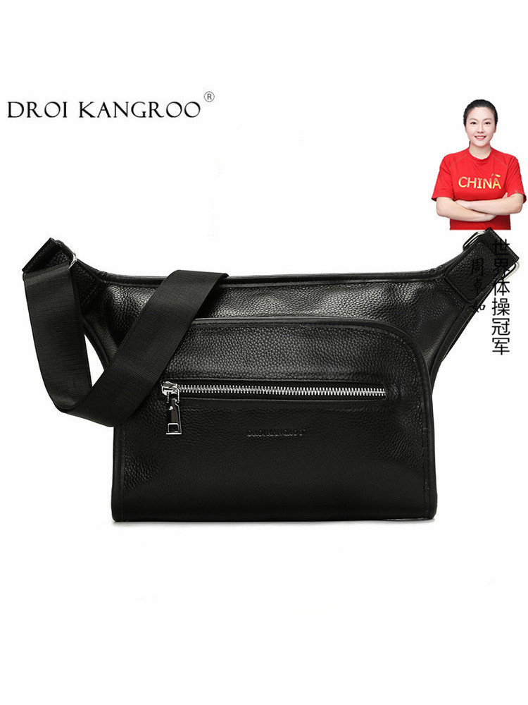 Pria Bisnis Baru Kulit Asli Bebas Perawatan Minyak Fashionable Bersepeda Bahu Multifungsi Pakaian Ke