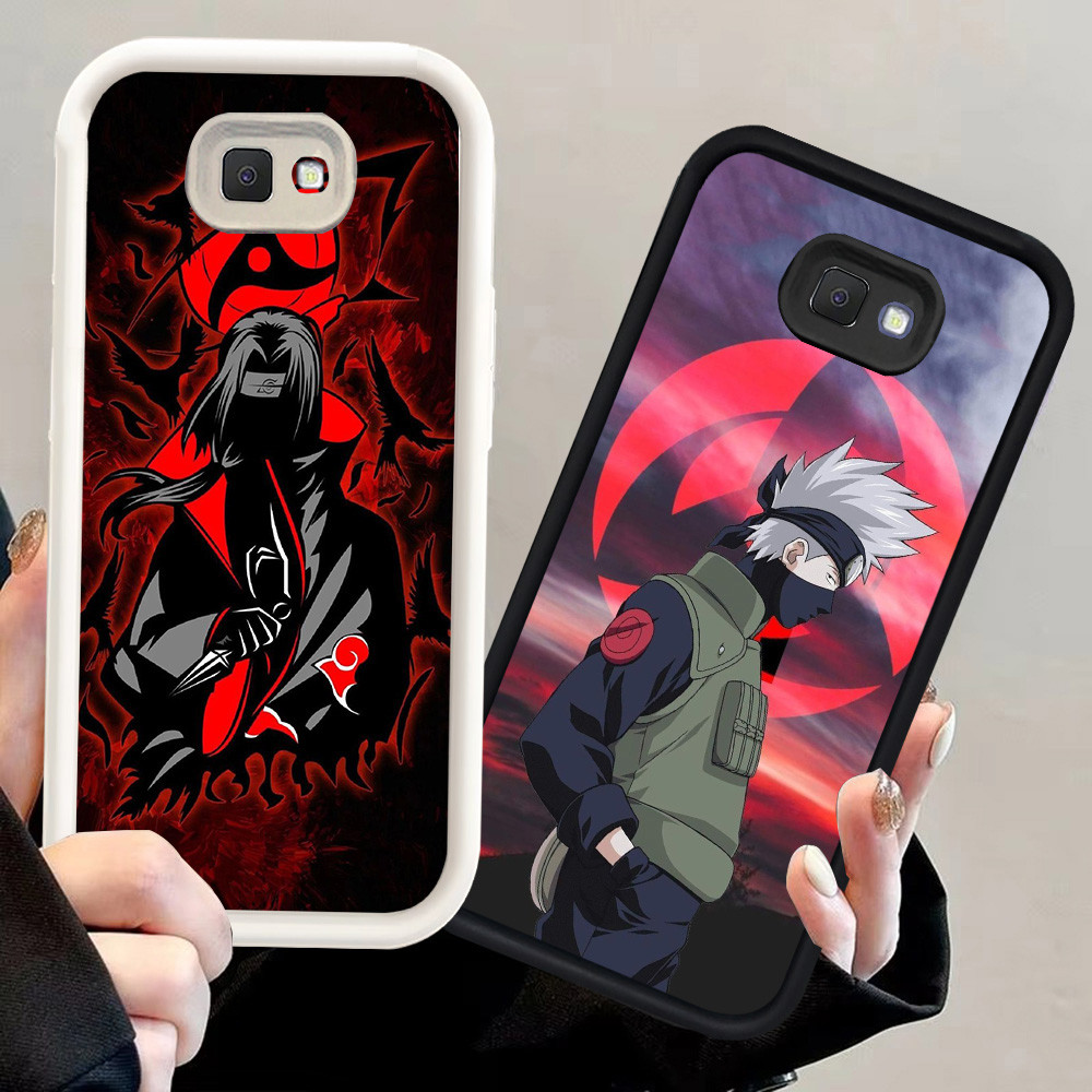 N118 Naruto Silikon hitam putih Casing untuk Samsung J7 J2 J4 J6 Prime Plus Pro Case