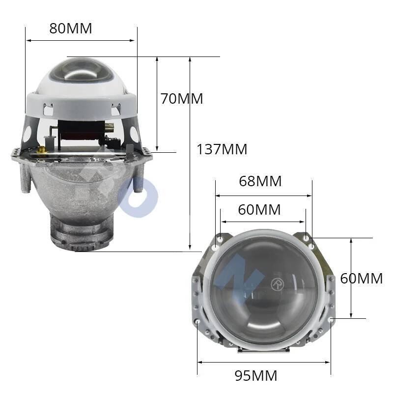 Upgrade Lensa Bi-Xenon RONAN 3.0 Lampu Depan Film Biru untuk Hella 3R G5 Edisi Hitam Retrofit D1S D2