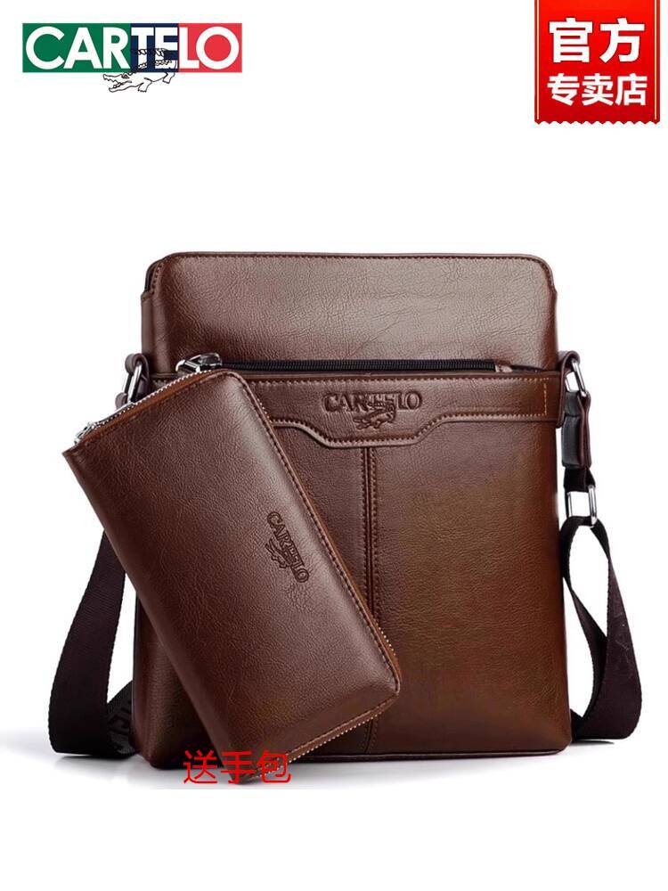 Tunggal Cardile Crocodile untuk Pria, Ransel Vertikal Kapasitas Besar, Tas Selempang Pria Kasual Tah