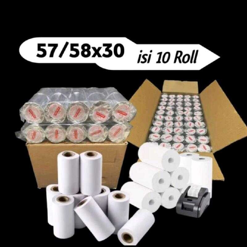 

Kertas struk kasir thermal edc murah 57x30 paket 10 pcs Roll