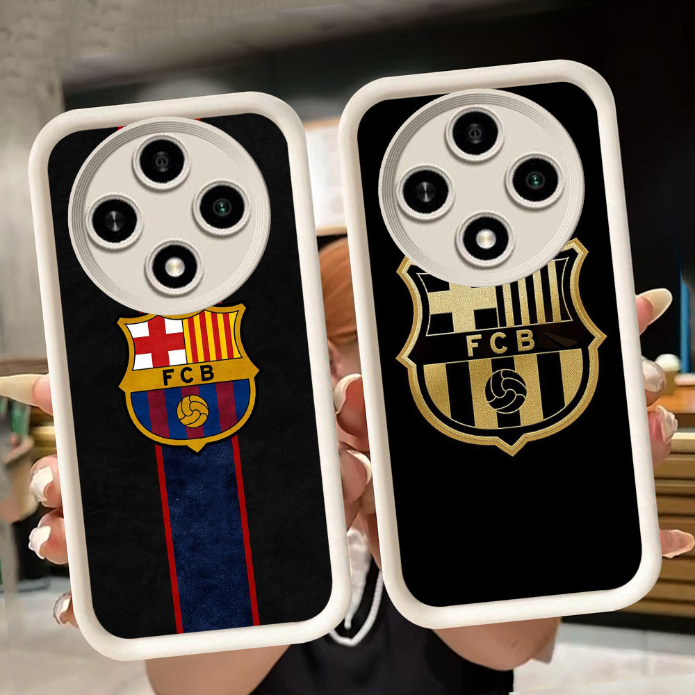 lembut Casing untuk Xiaomi Redmi 14C POCO C61 C75 A3 A3X X3 NFC X7 Pro 5G Putih Q102 FC-Barcelona