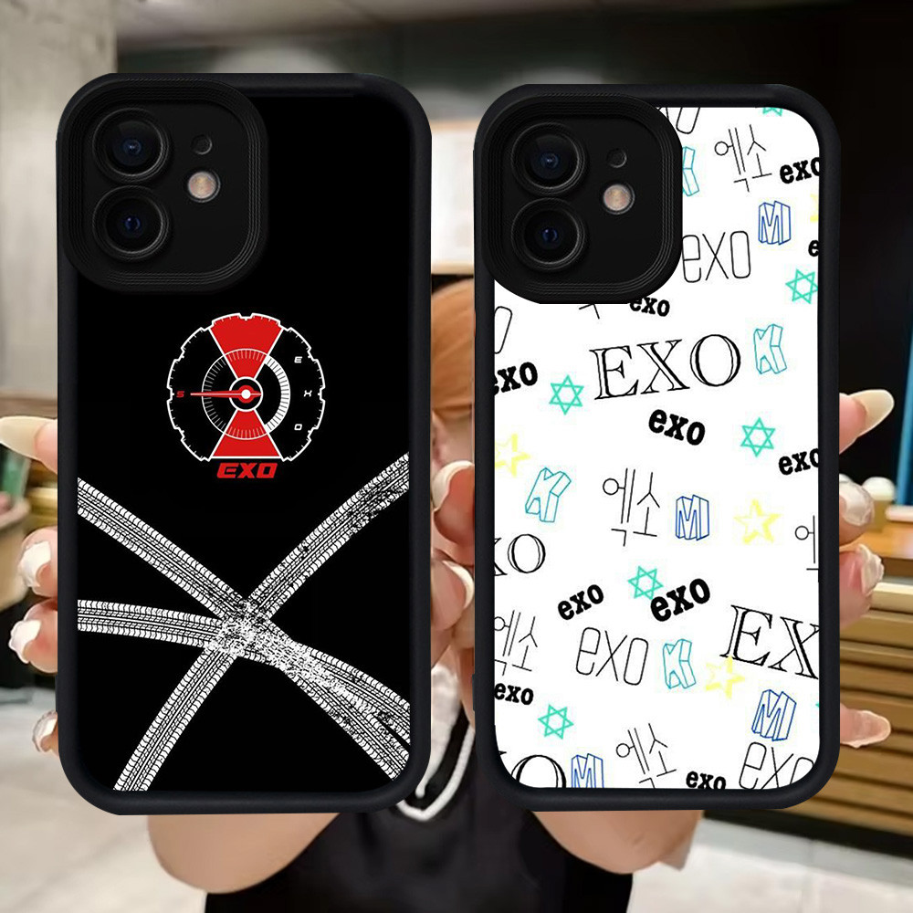 Q21 EXO lembut Casing untuk iPhone XS X 12 XR 11 Mini 15 Pro Max