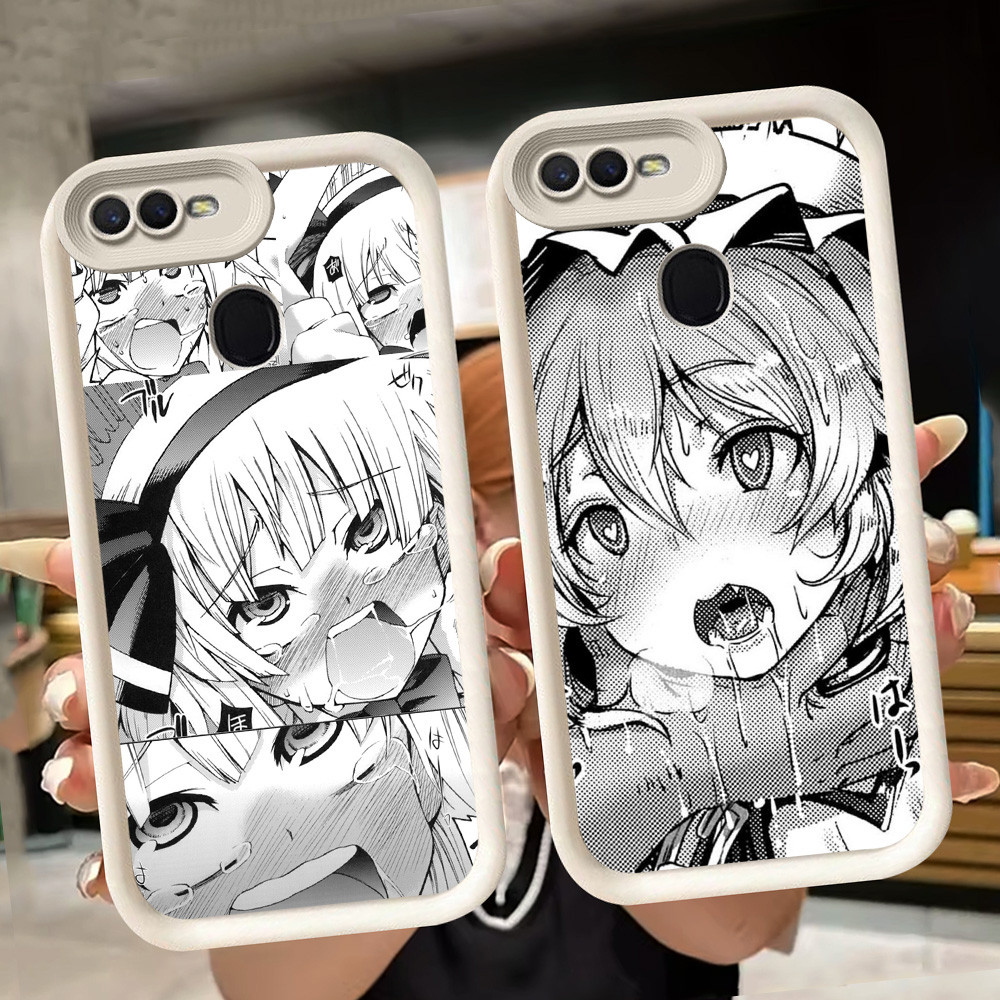 lembut Casing untuk OPPO F9 F5 A1K F7 A12 A5S A12s A11K A3S A7 A5 A12E Pro Putih Q111 Comics Ahegao