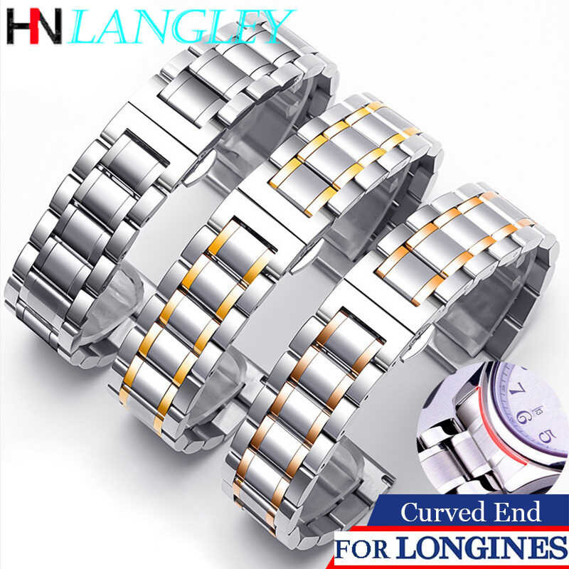 Watch Band For LONGINES WatchBand Stainless Steel Bracelet Original Master Crescent 12/13/14/15
