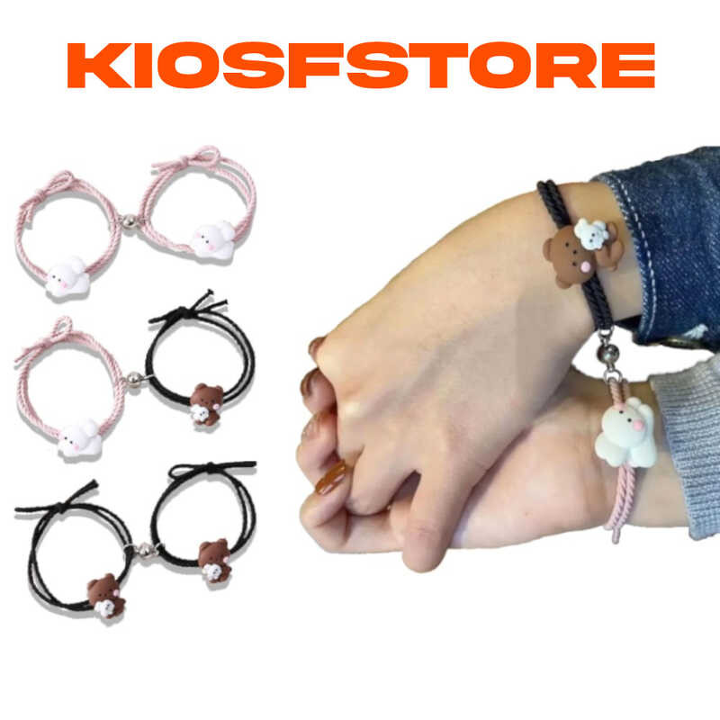 KFS - GELANG COUPLE MAGNET GELANG PASANGAN / PERSAHABATAN KARAKTER KELINCI KEKINIAN FASHION KOREA