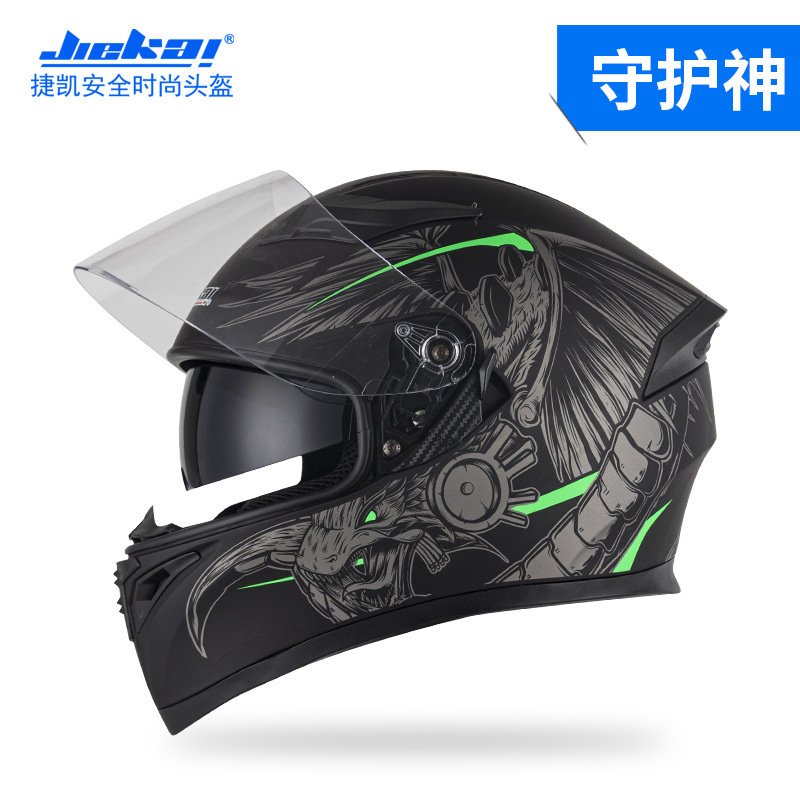 Helm Sepeda Motor Helmet  Jiekai Men's Motorcycle Cover Full Cool Electric Vehicle Safety Helmet