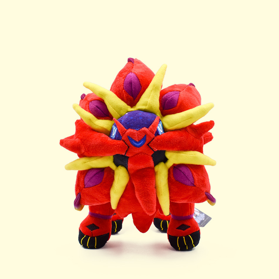 Boneka Mainan Periferal Anime Hewan Dewa Merah Solgaleo Heterokromatik Hadiah Figur Plush Import