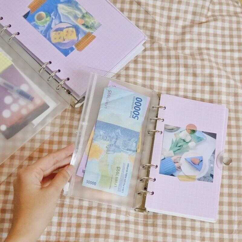 

ST314 - Ziplock Zipper Bag Binder 6 Ring A5 A6