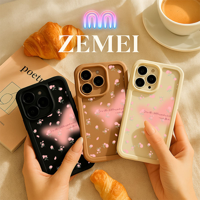 ZE MEI Pink Floral Silicone Shockproof Protective Case For Infinix Smart 5 6（RM2 32GB RM3 64GB ) 7  