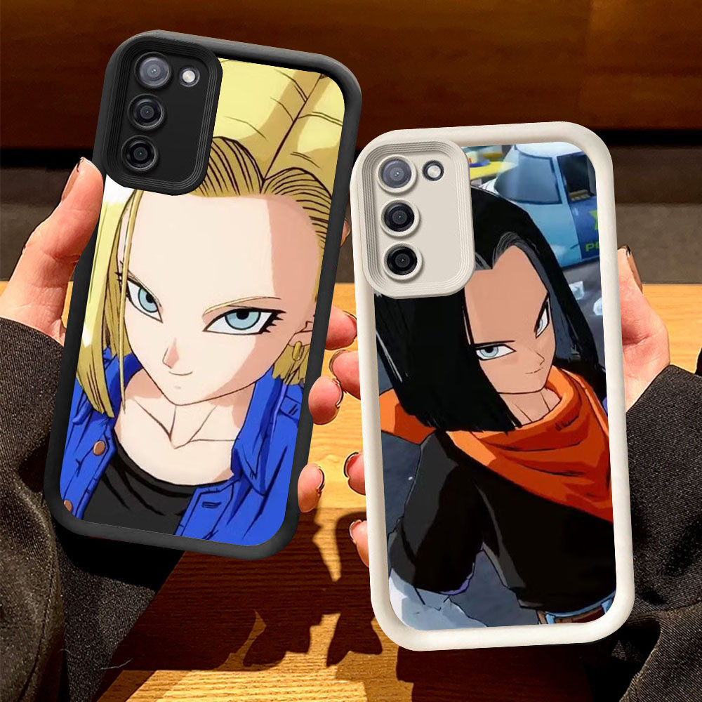 O-51 Dragon Ball Android Casing untuk Samsung F02S A03 Core A02S M02S M02 A02 A03S Hitam dan Putih