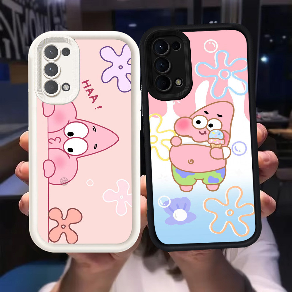 Z-37 SpongeBob cartoon Putih Hitam Casing untuk OPPO A52 A92 A72 F19 F19s A95 Case