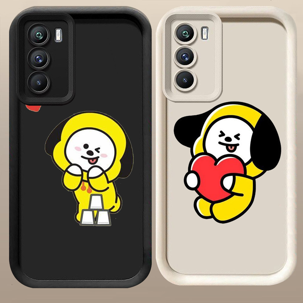 D-34 BT21 Chimmy Case Hitam Putih Casing untuk OPPO A54S A74 A94 A16s A55 A16