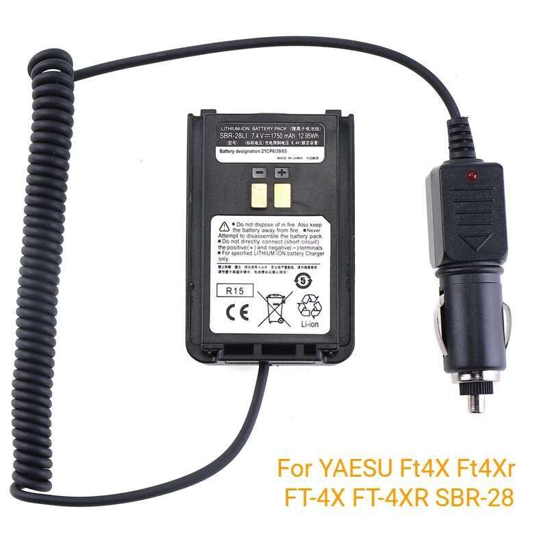 Pengisi Daya Mobil 12/24V Penghilang Baterai Adaptor Untuk Radio YAESU Ft4X Ft4Xr FT-4X FT-4XR SBR-