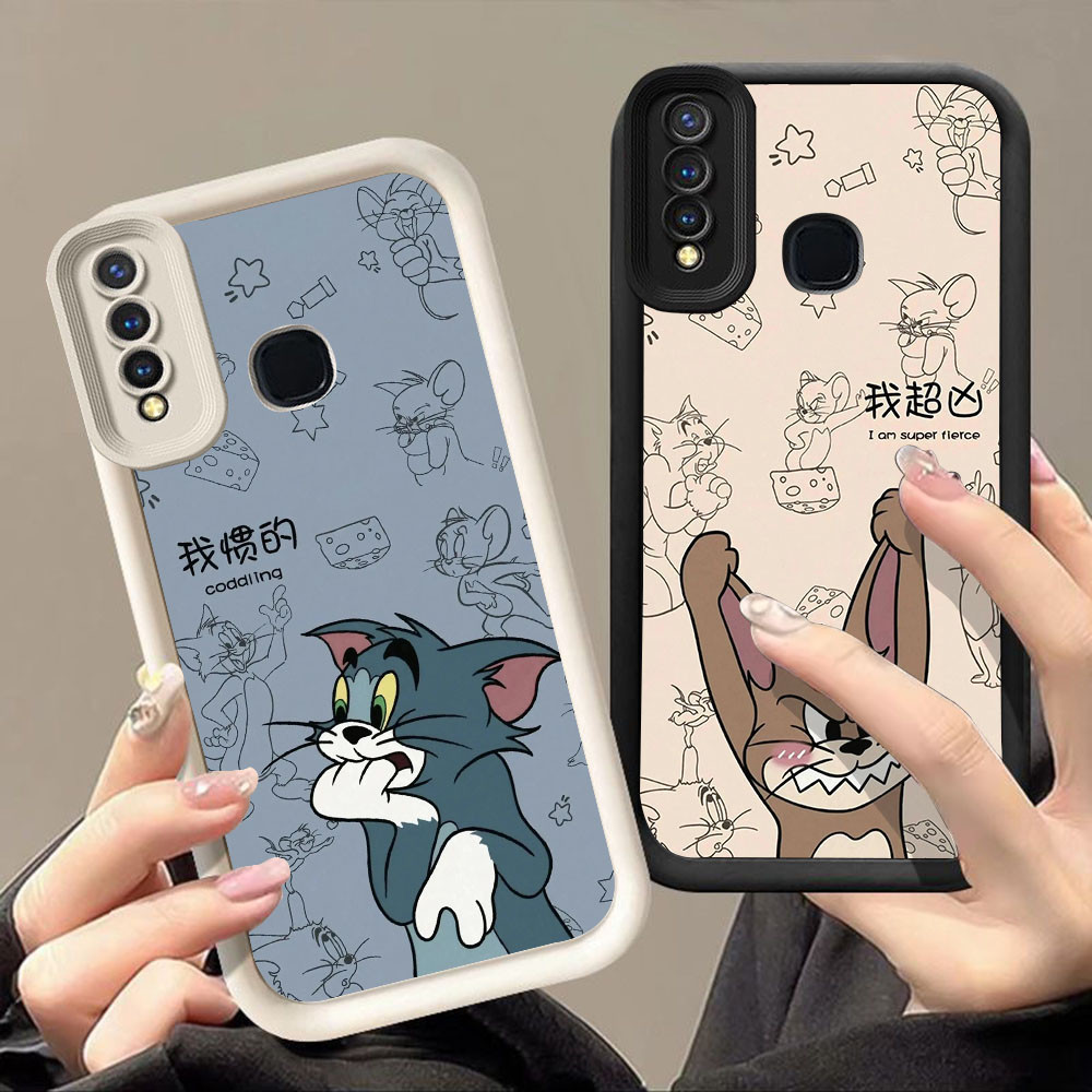 Casing untuk VIVO Y93 Y15 V15 Y12 Y50 Y17 Y91 Y95 Z1 V9 Y91C Y30 Y91i Y19 Pro Q-92 Couple Cat and Mo