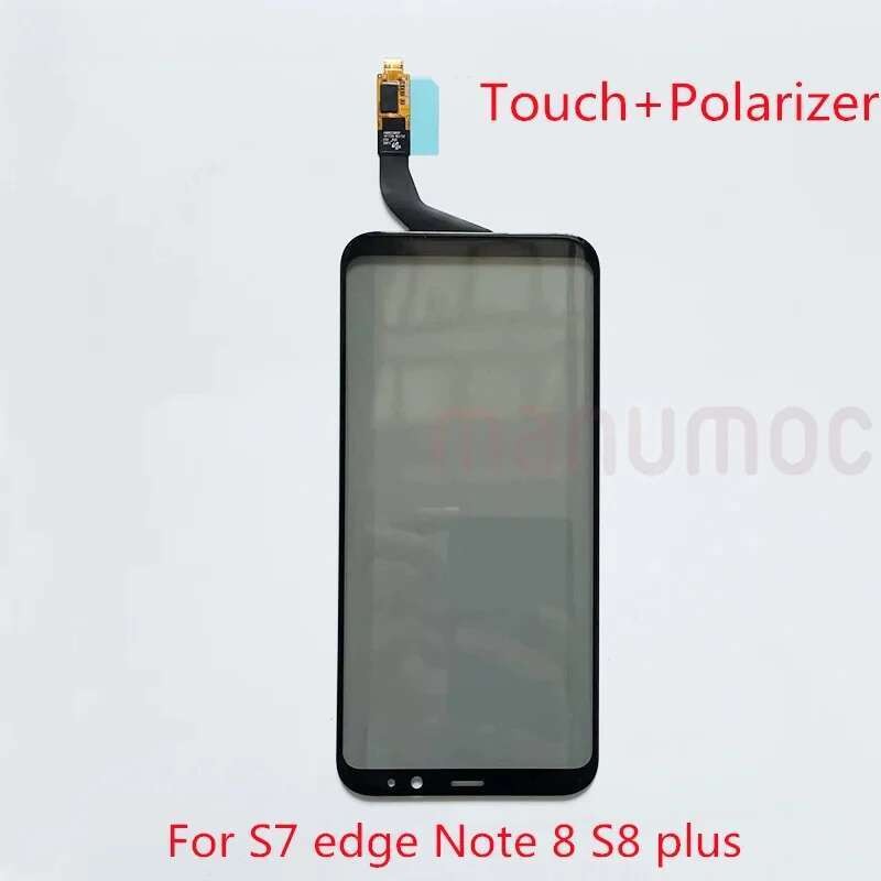 Kaca Sentuh Dengan Polarizer Sudah Dipasang Untuk Perbaikan LCD Ponsel Galaxy Edge S7 S8 Plus Note