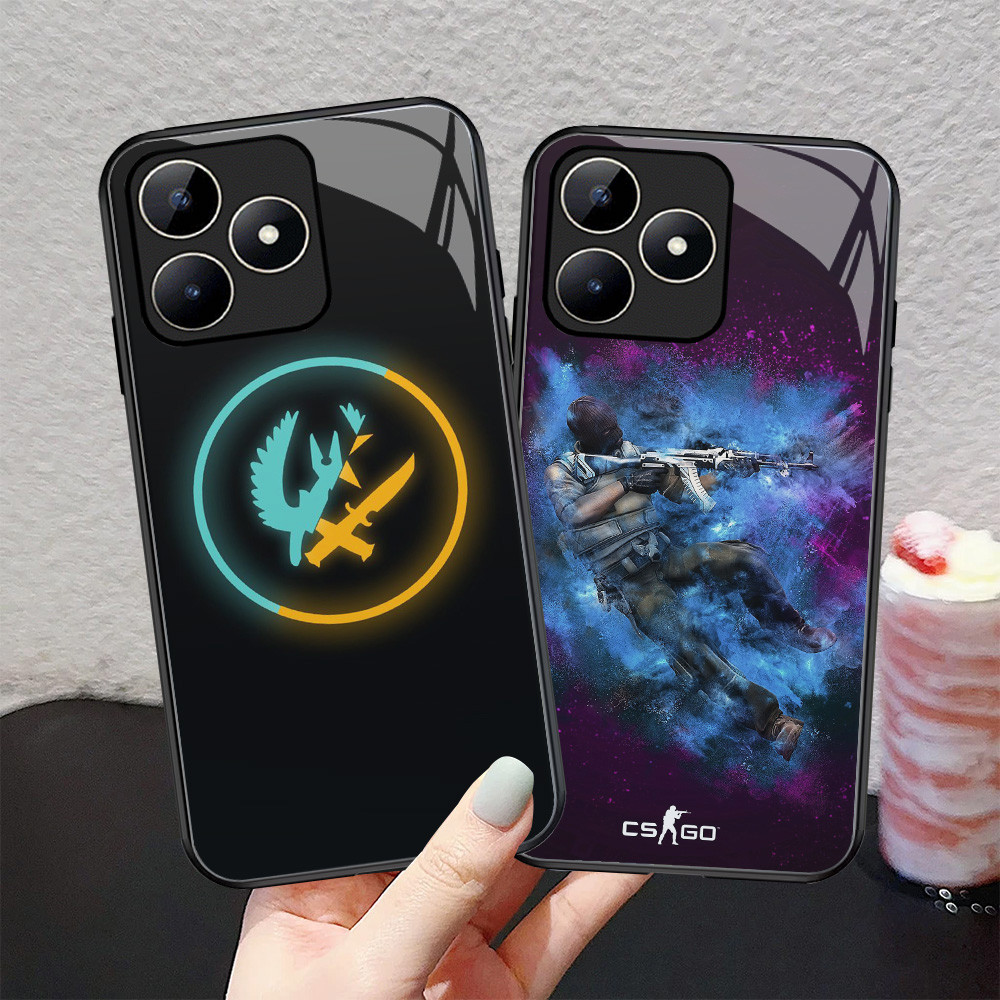 R-89 CSGO Kaca Casing untuk Realme GT 6 Narzo 50A C53 N53 C31 C35 Prime 5G