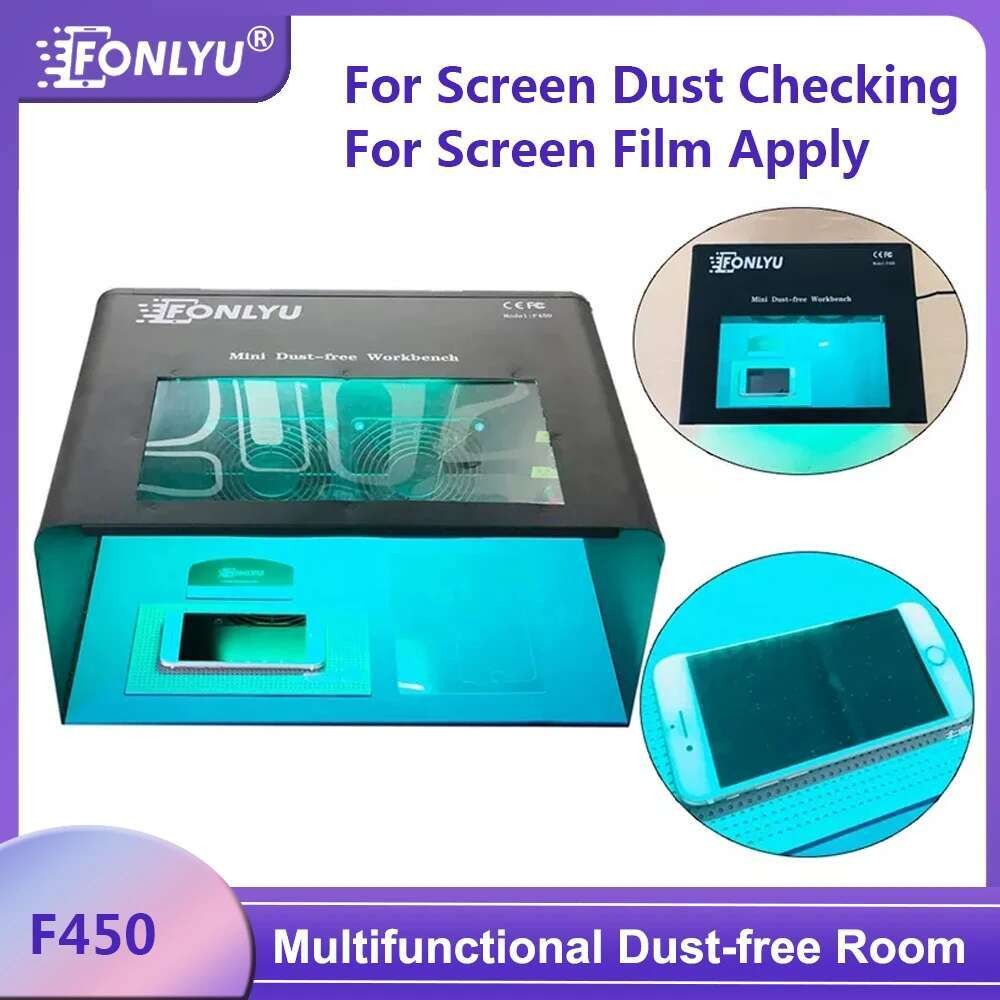 Meja Kerja Ruangan Bebas Debu Mini FONLYU dengan Lampu untuk Pemotongan Film Plotter Hidrogel