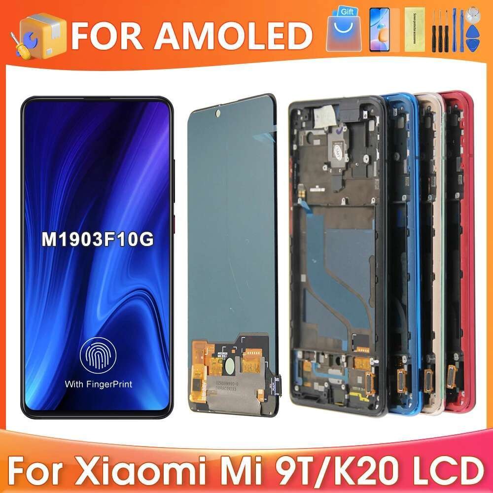 Sentuh Layar LCD AMOLED untuk Xiaomi Mi 9T/Mi 9T Diuji Untuk Redmi K20/K20 Pro M1903F10G /