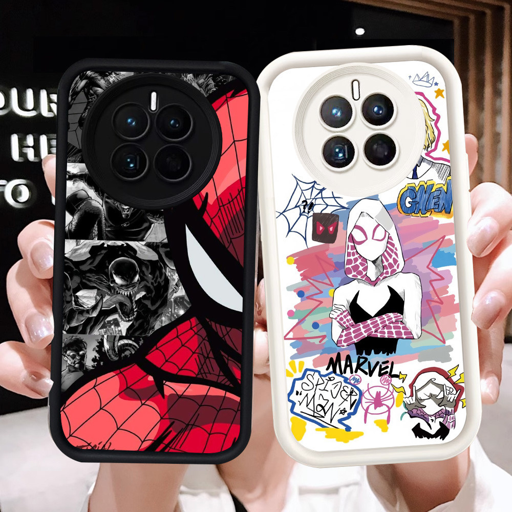 Z-2 Spider-Man Putih Hitam Casing untuk Realme 12X 12 Lite Pro Plus 5G Case