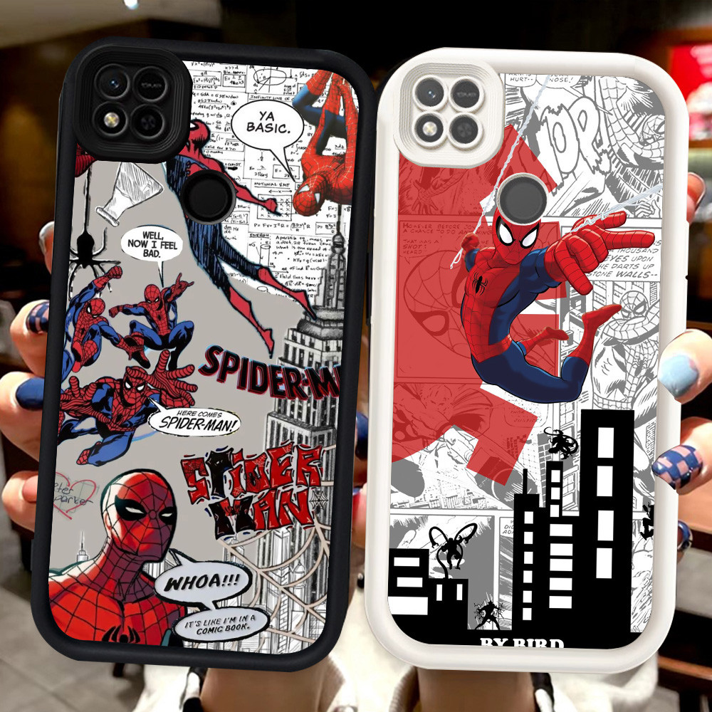 Z-2 Spider-Man Putih Hitam Casing untuk Realme Narzo 20 30A C21 C25Y C21Y Case