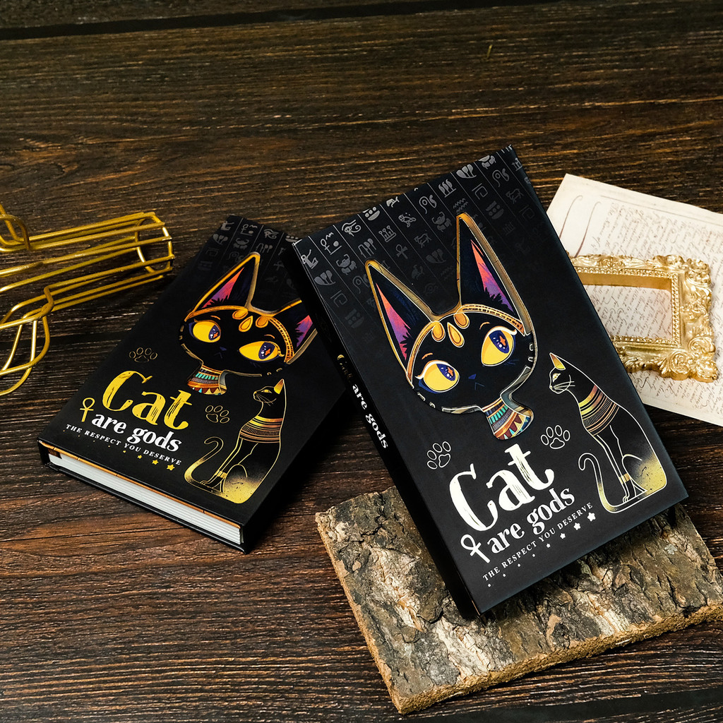 

Buku catatan portabel kucing Mesir baru yang sangat keren Amazon buku harian kerajinan stempel panas indah terlaris lintas batas