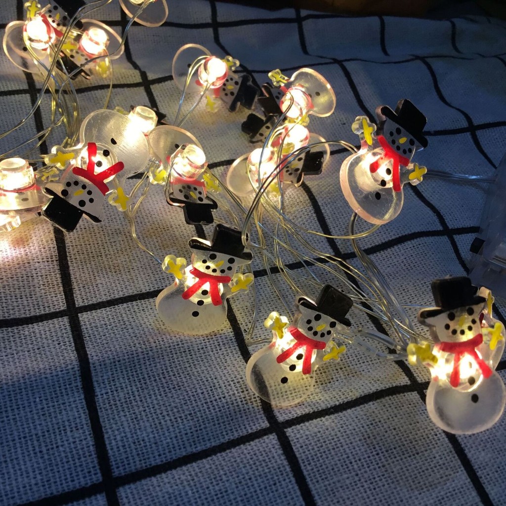 Lampu Dekorasi Dekoratif Dekor Decor  Klip pendant Natal, lampu kabel tembaga, snowman tua, snowflak