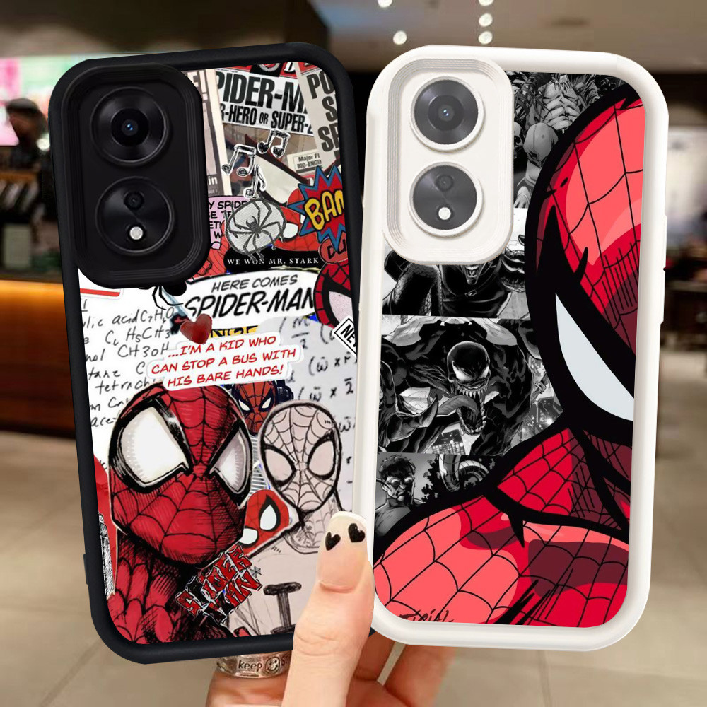 Z-2 Spider-Man Putih Hitam Casing untuk Realme Narzo N55 C67 C55 OPPO Reno 10 5G Case