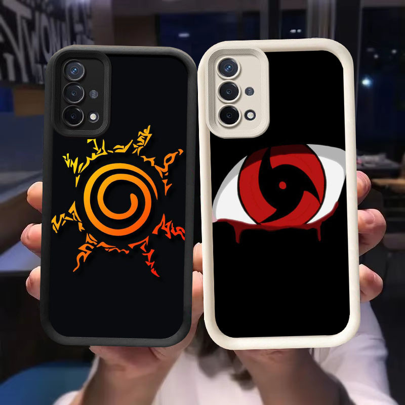 O-63 Anime Naruto Casing untuk OPPO Reno 4 Lite A16K A16E 4F A93 F17 Pro Hitam dan Putih