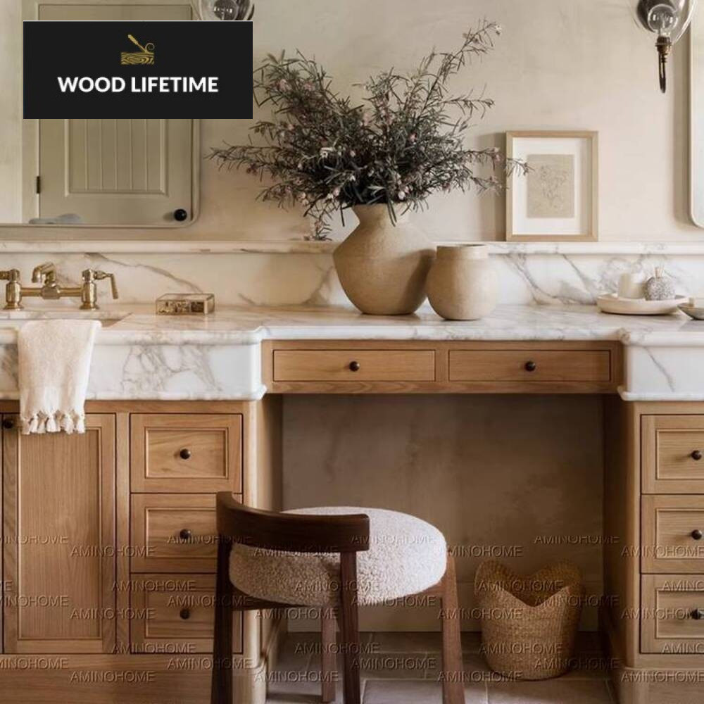 Wind lamb velvet makeup kursi, bulat, gaya desainer pakaian kursi meja, rumah tangga antik kayu soli