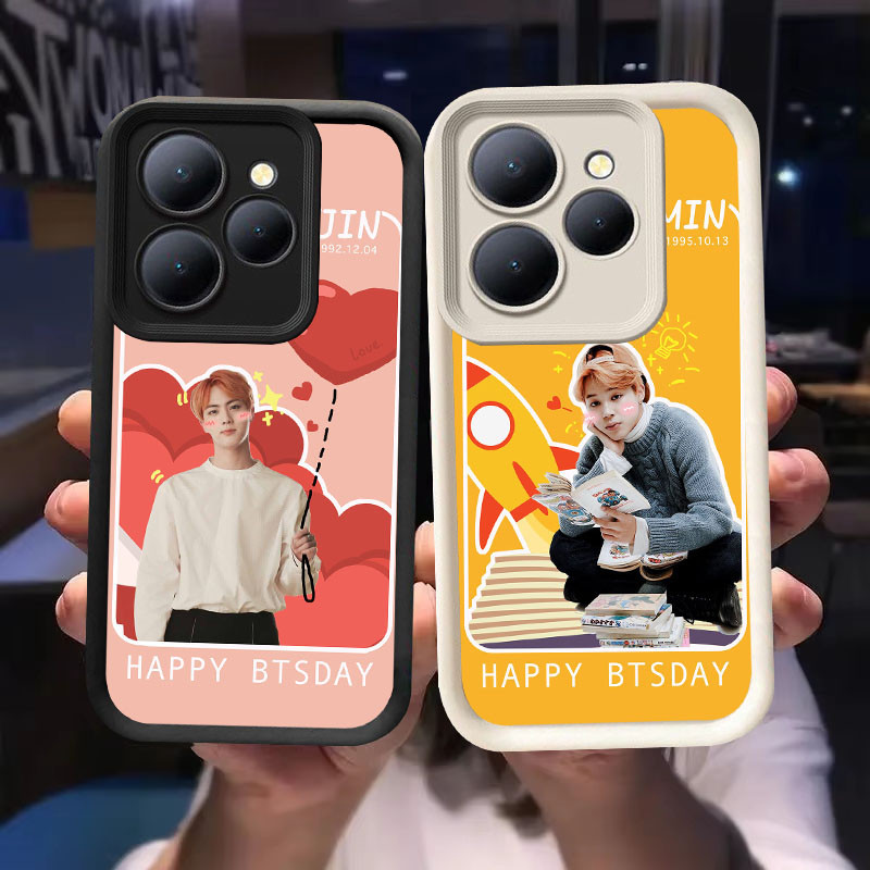 O-41 Bangtan Boys Casing untuk Tecno ITEL A70 POP Spark 8 Pova 6 GO 2024 20 Pro 5G Hitam dan Putih