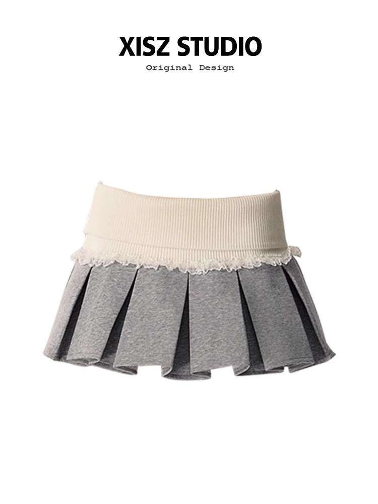 Kerja berlutut semi musim panas dan keren gadis manis setengah rok