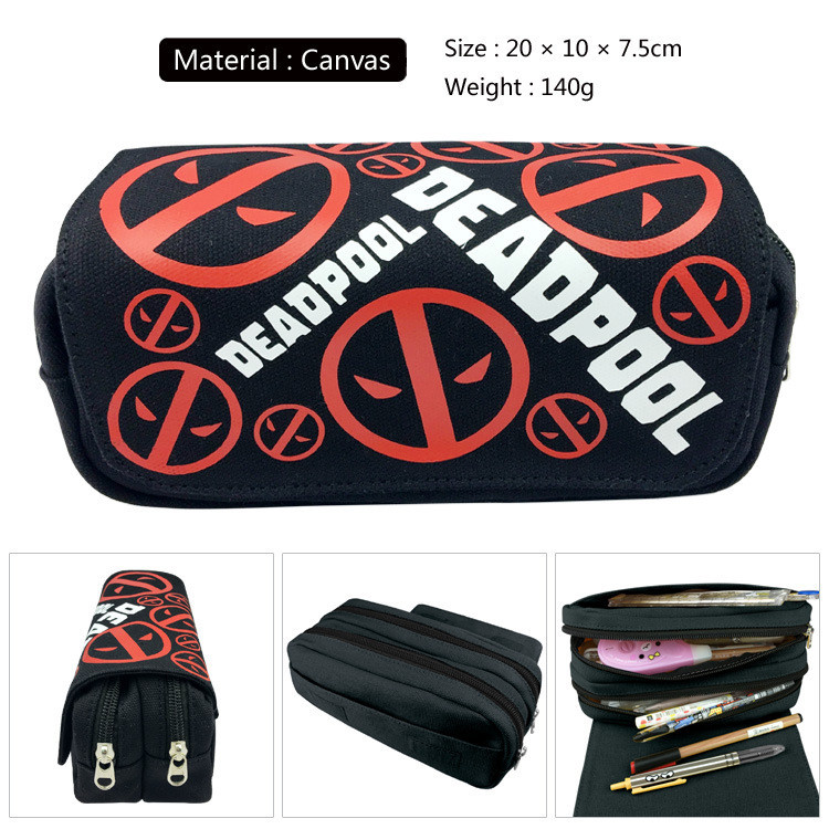 

Tempat Pensil Marvel Comics Box Student Male Anime Pen Bag Deadpool Peripheral Cartoon Stationery Import