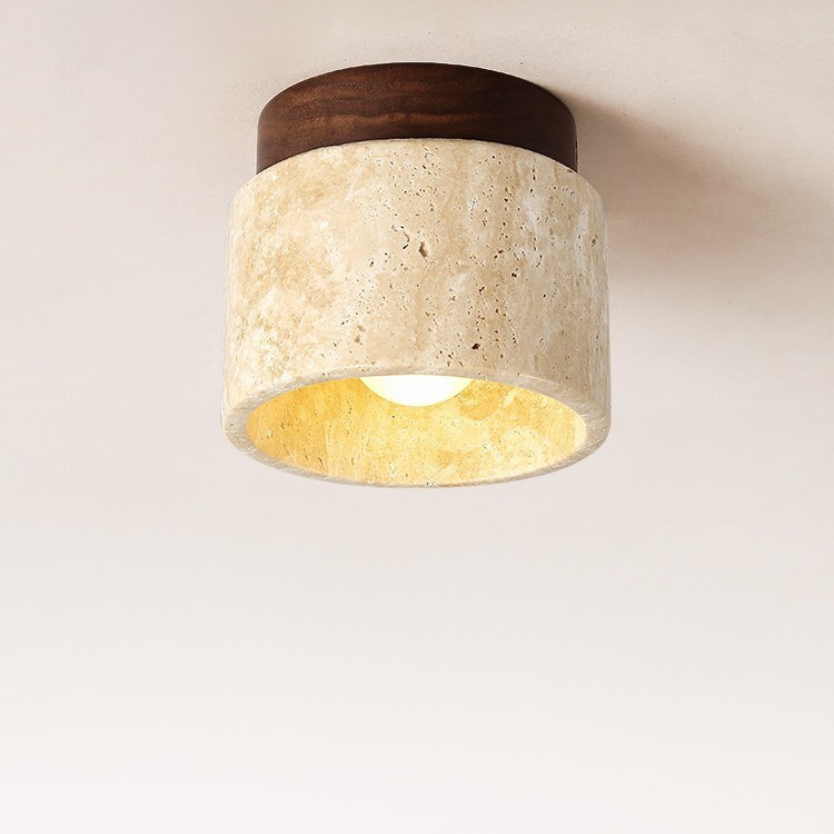 Lampu Langit-Langit Ceiling Lamp Ruang Tamu Modern Hangat  Gaya Jepang Wabi Sabi cerah langit, batu 