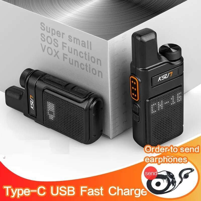 X-M6 KSUN Mini Radio Dua Arah FRS R 446 Walkie Talkie Profesional Portabel Radio Kecil Komunikasi