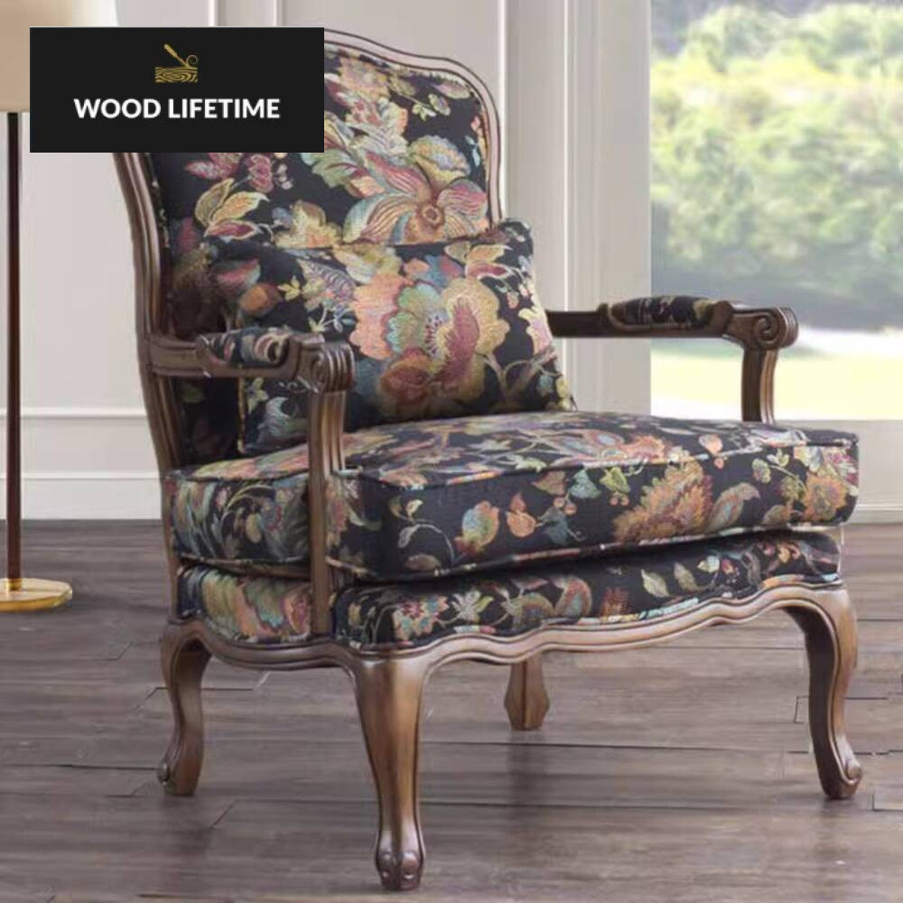 Gaya pedesaan Amerika sofa kayu kuat kursi, percuma sederhana dan mewah, tidur ruang tamu Jacquard h