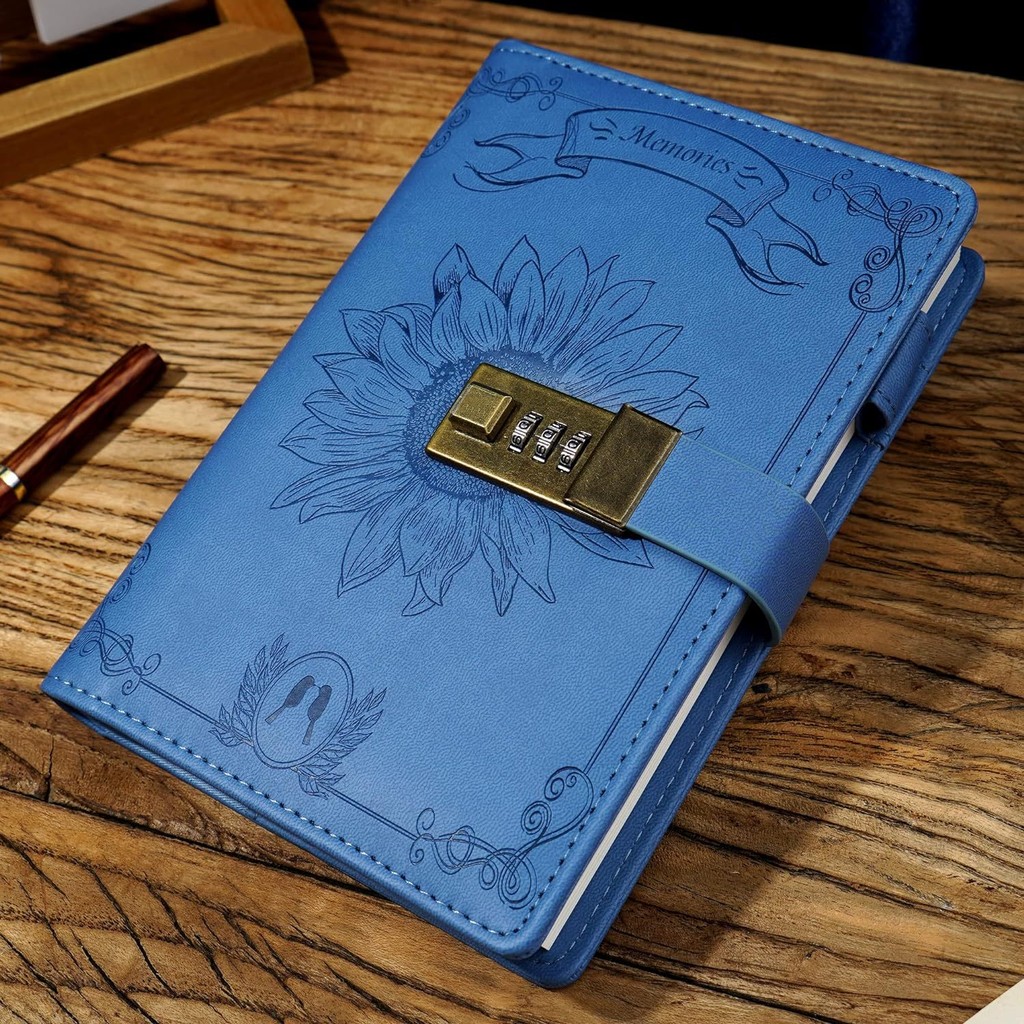 

Buku catatan Amazon Bahasa Inggris, pena tulang belakang, masukkan penutup kulit, bantalan kata sandi hadiah lintas batas, siap untuk direvisi