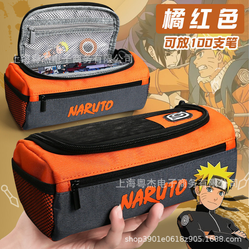 

Tempat Pensil Deli High School Student Large Capacity Stationery Case Hokage Peripheral Genuine Co Menandai Zipper Premium Pencil Box Import
