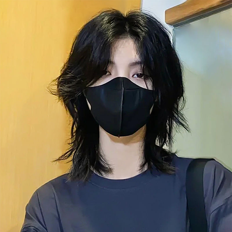 Wig Wolfcut Wig Wanita Full Kepala Wig Pria Wig Rambut Pendek Jepang Samurai Wig Rambut Pendek Wanit