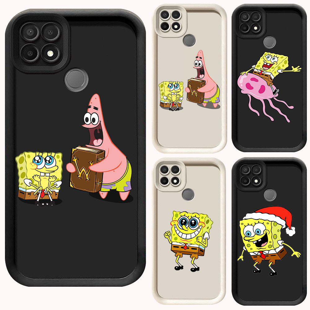 D-83 Spongebob Case Hitam Putih Casing untuk Realme Narzo 30A C21Y C21 20 C25Y