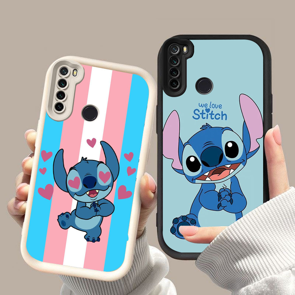 HK-10 Cute Stitch Luxury shockproof Casing untuk Xiaomi Redmi Note 7 8 9 9A 14 Pro