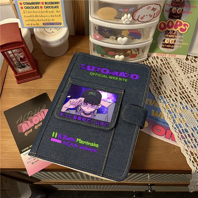 

Itu selalu bagus di larut malam notebook periferal retro denim loose-leaf A5 hand account notepad notepad