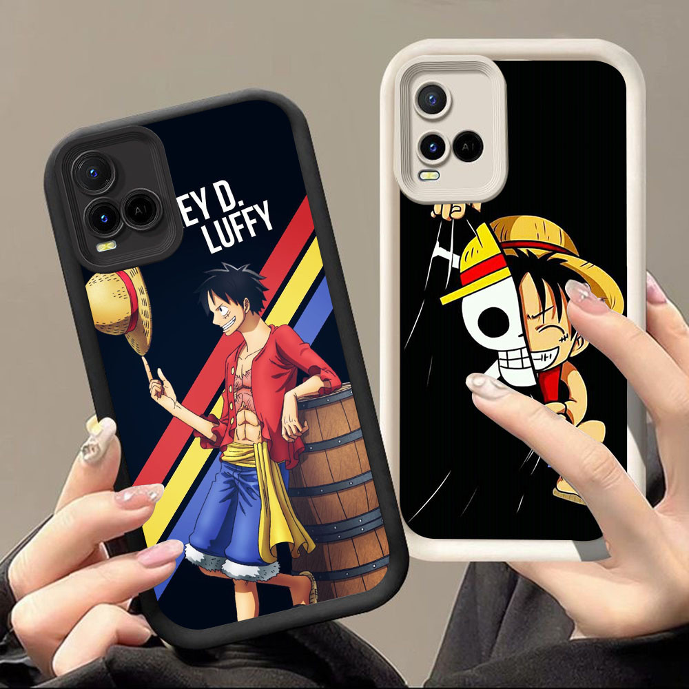 HK-30 Monkey D. Luffy Luxury shockproof Casing untuk VIVO Y21 Y21t Y21e Y21s Y33s