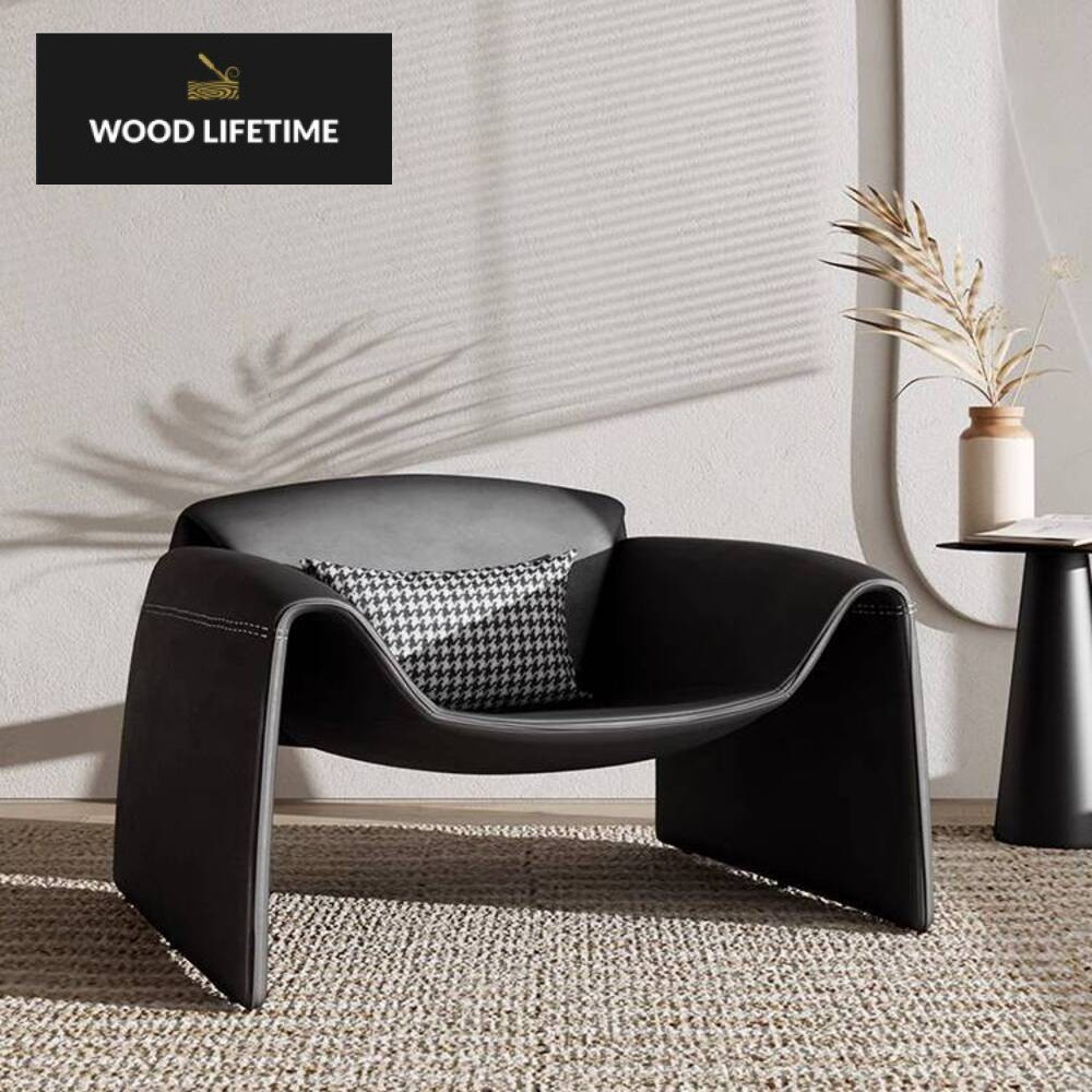 Disiner sofa mewah ringan kursi, tunggal biasa, ruang tamu minimalis modern rumah kursi krab kulit, 