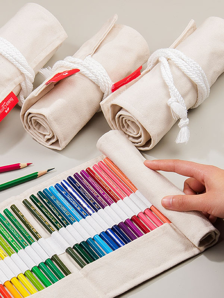 

Tas Pensil Gulungan Tirai Pena Faber-castell Jerman Tas Pensil Kapasitas Besar Tas Alat Tulis Pensil Tas Pensil Kain untuk Wanita Katun dan Linen Sederhana Buatan Tangan