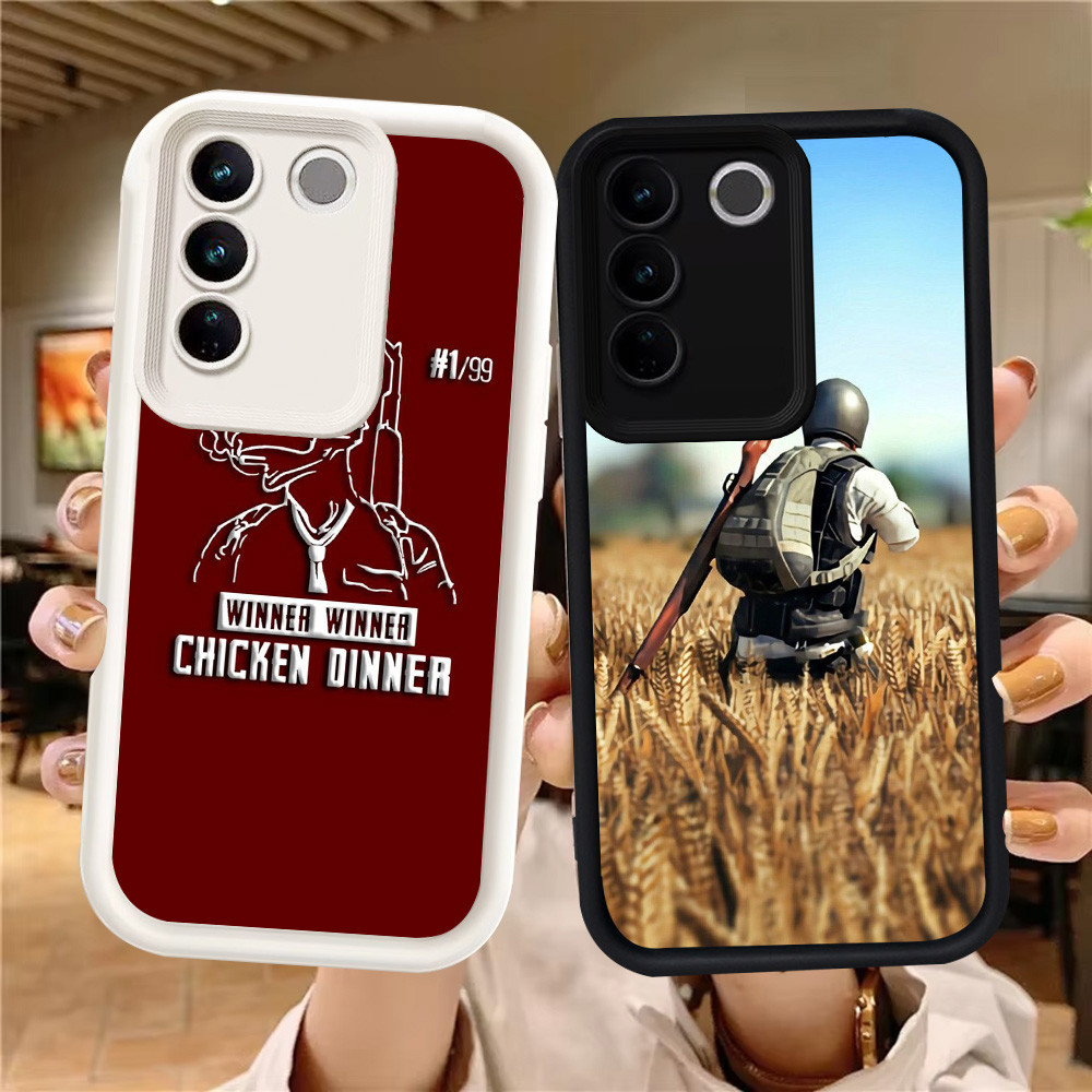 Z-28 PUBG Game Putih Hitam Casing untuk VIVO Y81s V29E V29 Y81 Y100 Pro Case