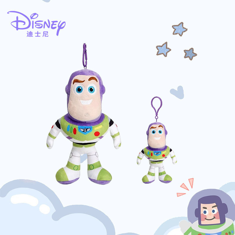 Disney Genuine Buzz Lightyear Doll Keychain Pendant Woody Doll Story Bag Plush Pendant For Women