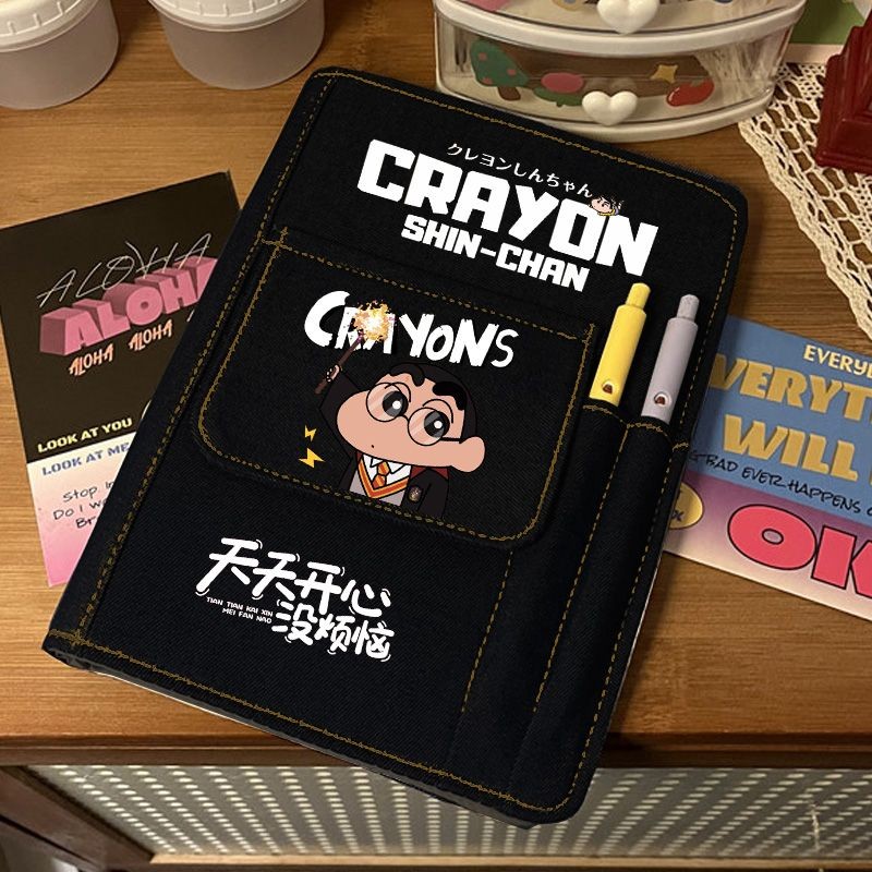 

Buku catatan Harry Potter Crayon Shin-chan yang lucu, buku catatan siswa buku besar tangan retro se