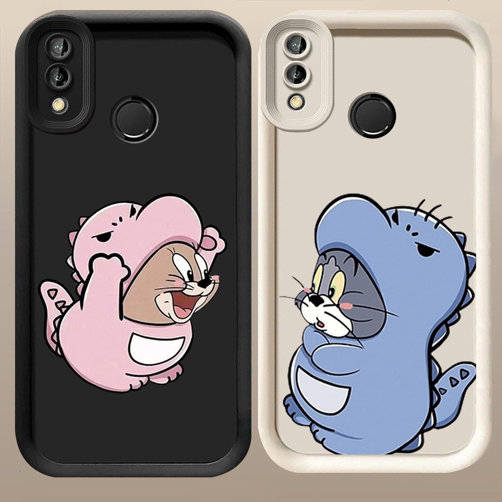 D-69 Couple Case Hitam Putih Casing untuk VIVO Y91i Y91C Y91 Y93 V15 Y95