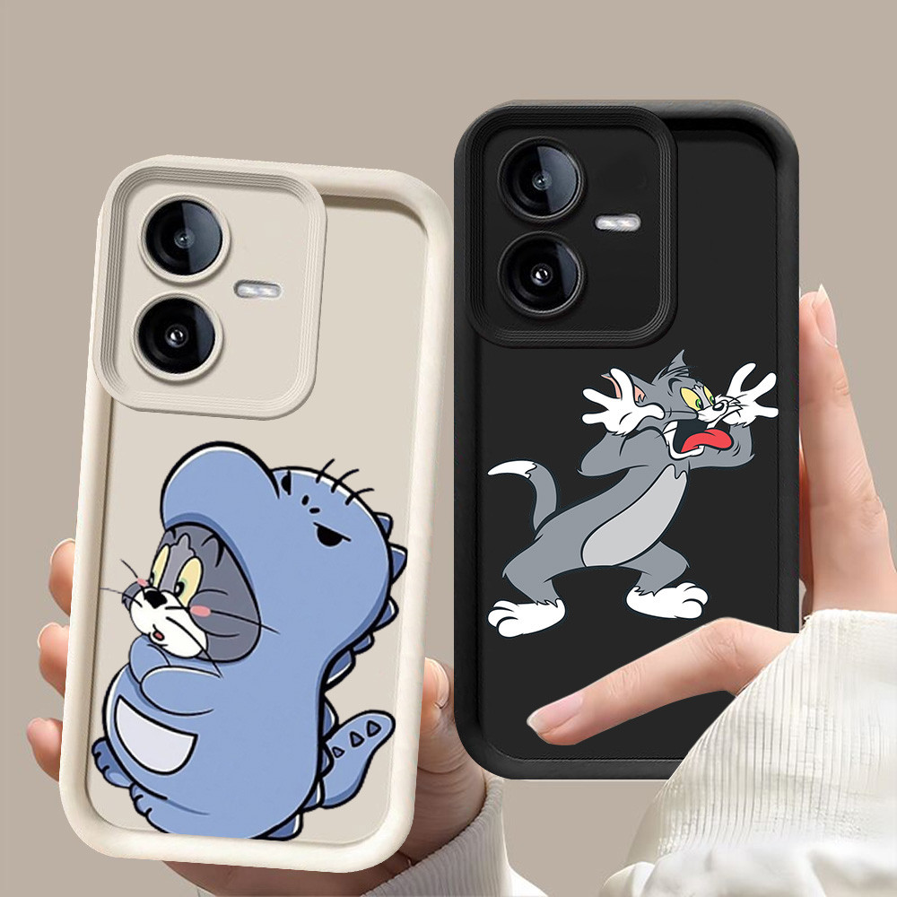 D-69 Couple Case Hitam Putih Casing untuk VIVO Y22 Y15s Y35 Y15a Y22s 5G